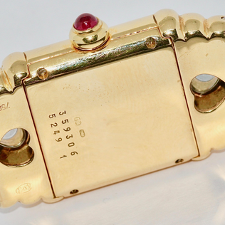 Chopard Happy Sport Diamond Damenuhr, Gold mit Diamanten und Rubin