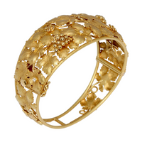 18 Karat Gold Armreif mit Diamanten, Trauben- und Weinlaubmotiv