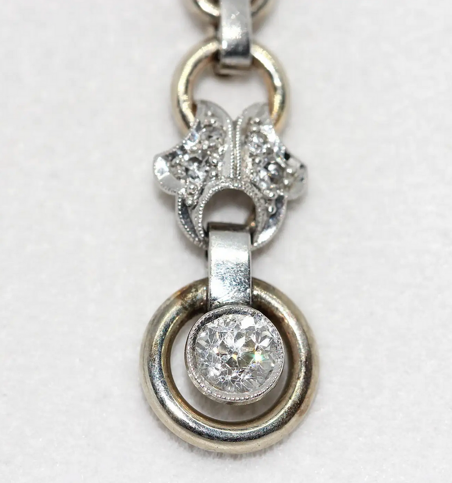 Art-Déco Diamantohrringe aus Weißgold, ca. 1920