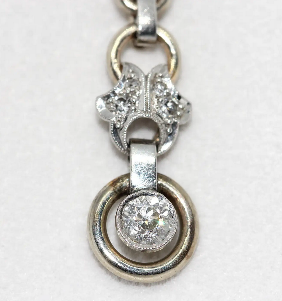 Art-Déco Diamantohrringe aus Weißgold, ca. 1920