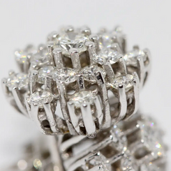 Weißgold-Diamantohrringe, Ohrstecker mit 1,4 Karat Brillanten