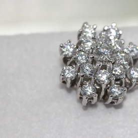 Weißgold-Diamantohrringe, Ohrstecker mit 1,4 Karat Brillanten