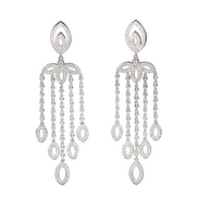 Elegante Diamant-Ohrringe in 18 Karat Weißgold