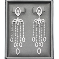 Elegante Diamant-Ohrringe in 18 Karat Weißgold