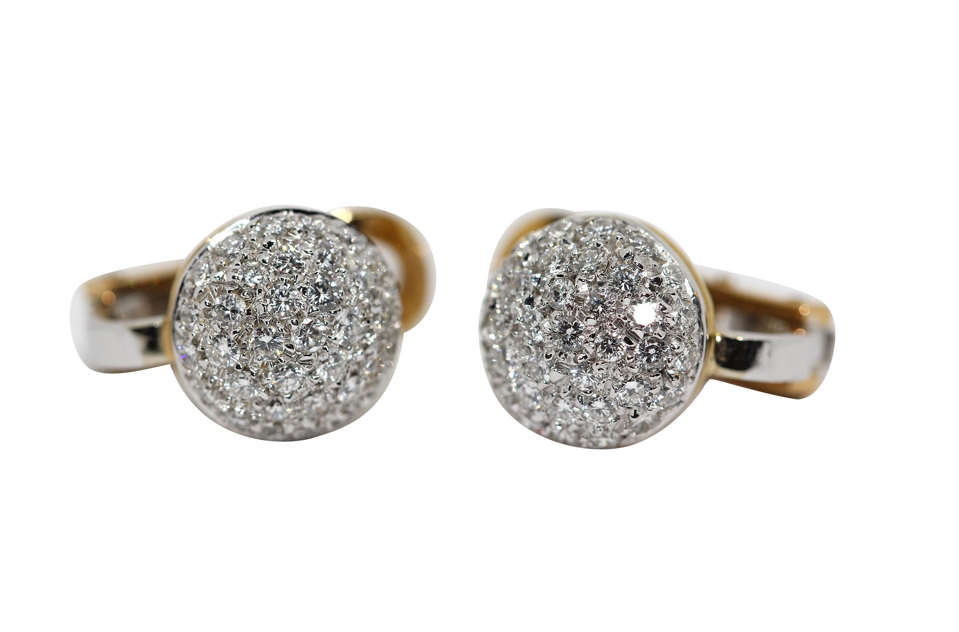 Wempe Ohrstecker aus 18 Karat Weiß- und Gelbgold mit Diamanten