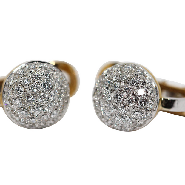 Wempe Ohrstecker aus 18 Karat Weiß- und Gelbgold mit Diamanten