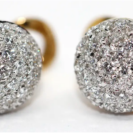 Wempe Ohrstecker aus 18 Karat Weiß- und Gelbgold mit Diamanten