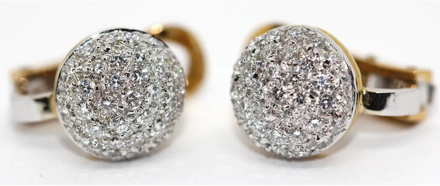 Wempe Ohrstecker aus 18 Karat Weiß- und Gelbgold mit Diamanten