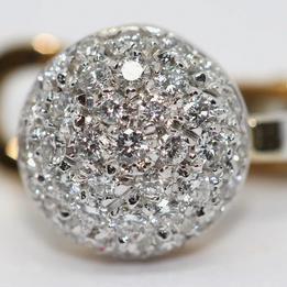 Wempe Ohrstecker aus 18 Karat Weiß- und Gelbgold mit Diamanten