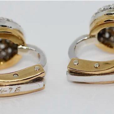 Wempe Ohrstecker aus 18 Karat Weiß- und Gelbgold mit Diamanten