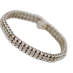 Tennisarmband Weißgold mit 52 Diamanten ca. 5,2 ct