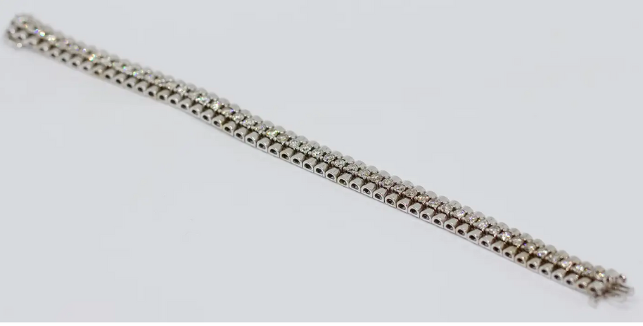 Tennisarmband Weißgold mit 52 Diamanten ca. 5,2 ct