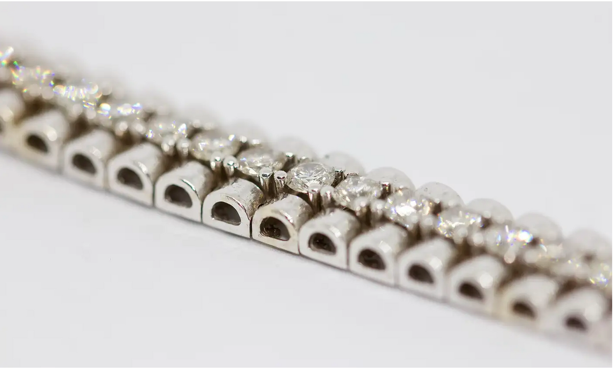 Tennisarmband Weißgold mit 52 Diamanten ca. 5,2 ct