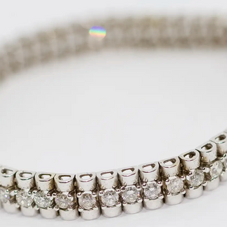 Tennisarmband Weißgold mit 52 Diamanten ca. 5,2 ct