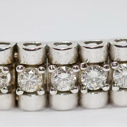 Tennisarmband Weißgold mit 52 Diamanten ca. 5,2 ct