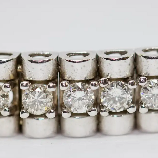 Tennisarmband Weißgold mit 52 Diamanten ca. 5,2 ct