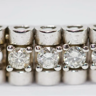 Tennisarmband Weißgold mit 52 Diamanten ca. 5,2 ct