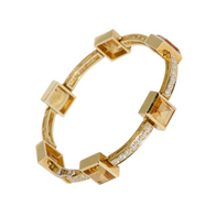 Armband aus 18 Karat Gelbgold mit Citrinen und 41 Diamanten