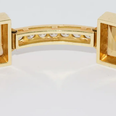 Armband aus 18 Karat Gelbgold mit Citrinen und 41 Diamanten