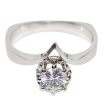 Solitärring Weißgold mit 0,8 Karat Diamant, Top Wesselton VVS2