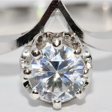 Solitärring Weißgold mit 0,8 Karat Diamant, Top Wesselton VVS2