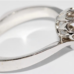 Solitärring Weißgold mit 0,8 Karat Diamant, Top Wesselton VVS2