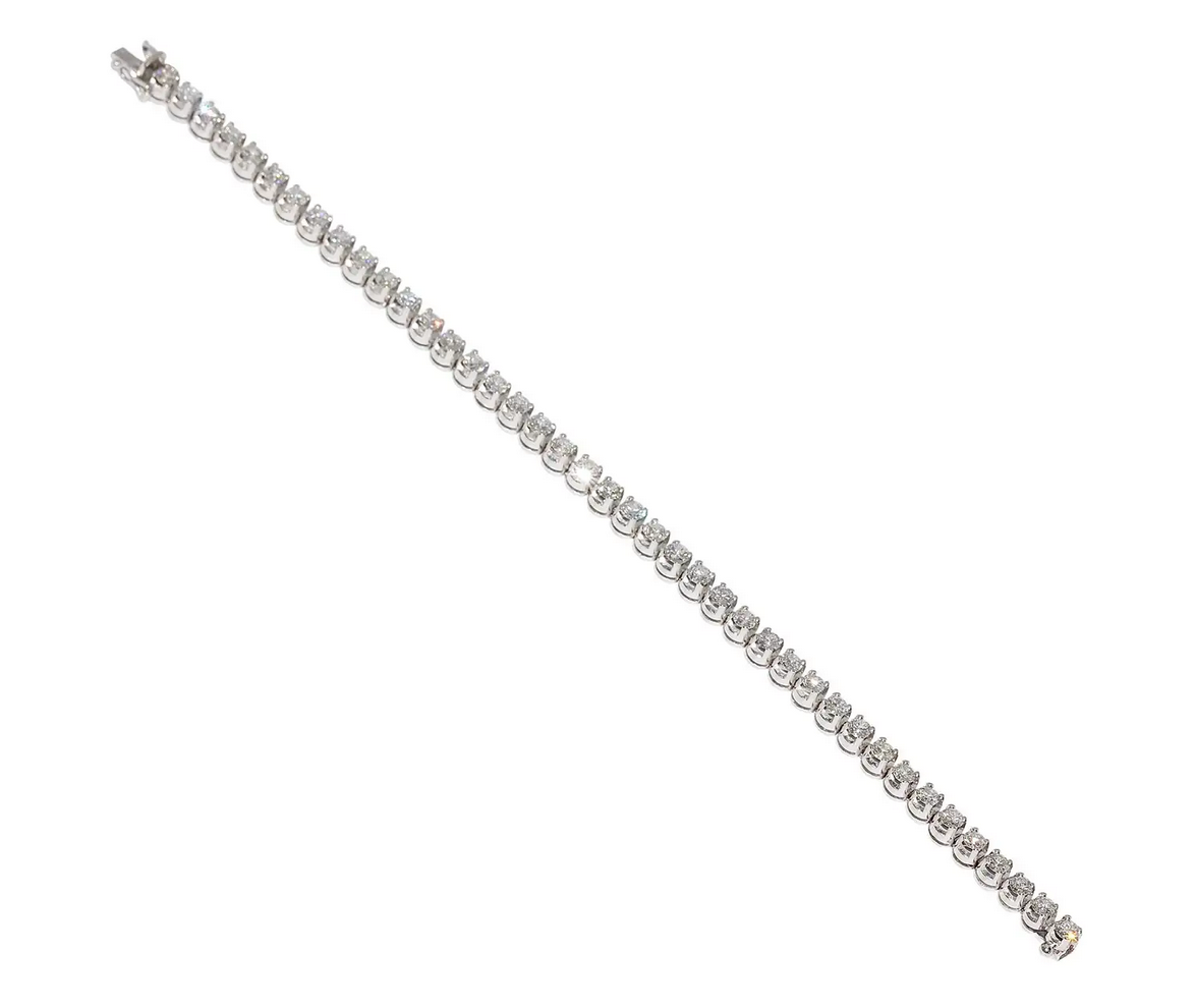 Tennisarmband aus 18 Karat Weißgold mit 41 Diamanten, ca. 4 Karat