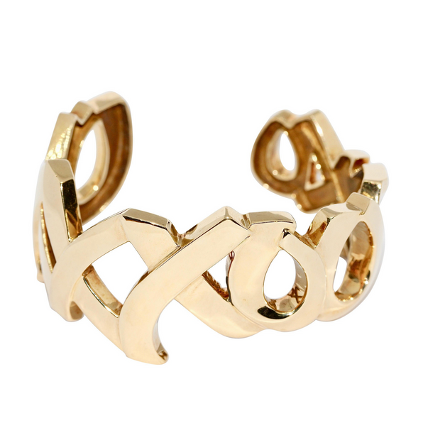 Tiffany & Co. Paloma Picasso Armreif „Love & Kisses XO“ aus 18 Karat Gelbgold