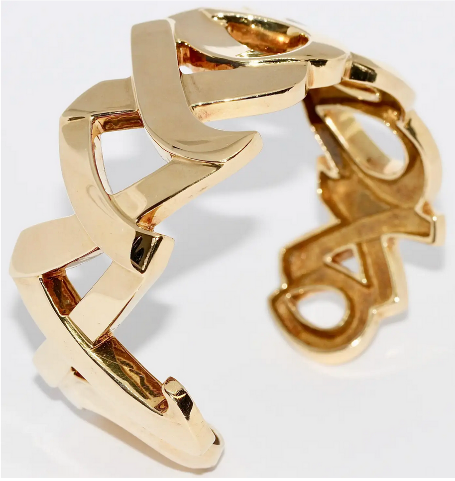 Tiffany & Co. Paloma Picasso Armreif „Love & Kisses XO“ aus 18 Karat Gelbgold