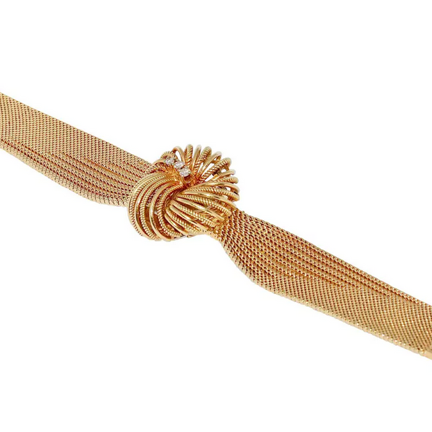 Universal Genève Damenarmbanduhr aus 18 Karat Gold mit Diamanten – multifunktional als Uhr & Brosche