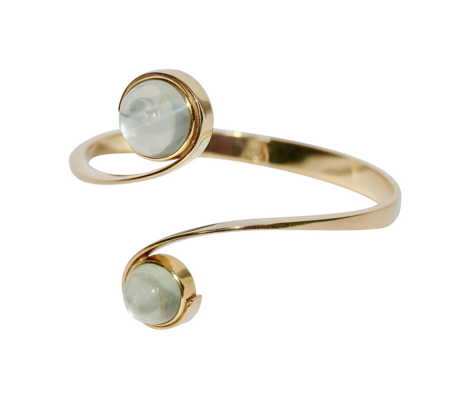 Elegantes Damenarmband aus 14 Karat Gold mit Mondsteinen