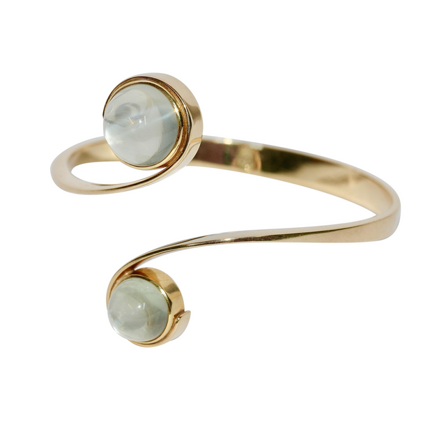 Elegantes Damenarmband aus 14 Karat Gold mit Mondsteinen