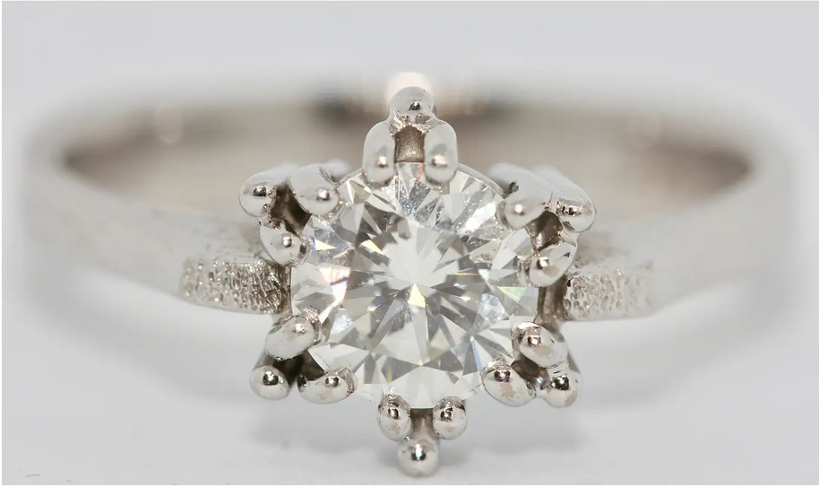 Zertifizierter Solitärring, Verlobungsring mit 1,01 ct Diamant Top Wesselton – 18K Weißgold