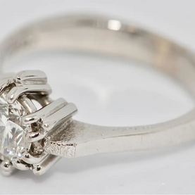 Zertifizierter Solitärring, Verlobungsring mit 1,01 ct Diamant Top Wesselton – 18K Weißgold