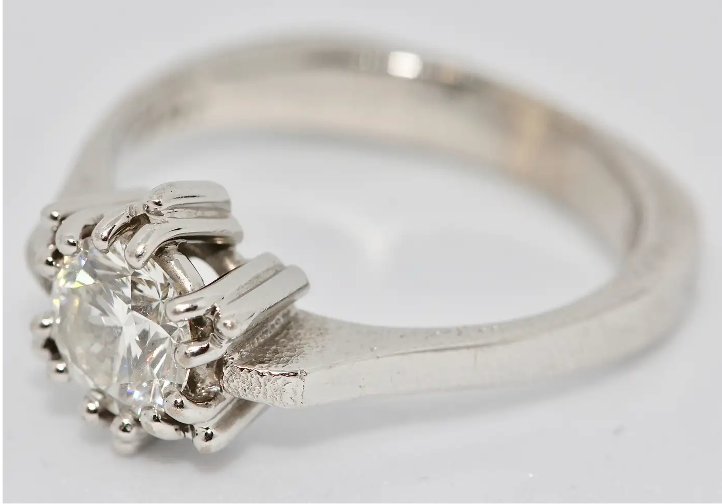 Zertifizierter Solitärring, Verlobungsring mit 1,01 ct Diamant Top Wesselton – 18K Weißgold