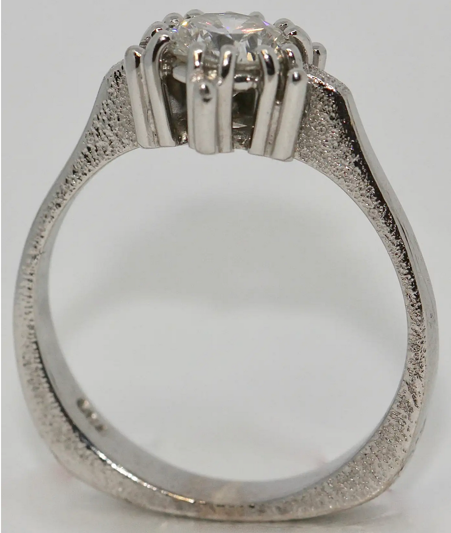Zertifizierter Solitärring, Verlobungsring mit 1,01 ct Diamant Top Wesselton – 18K Weißgold