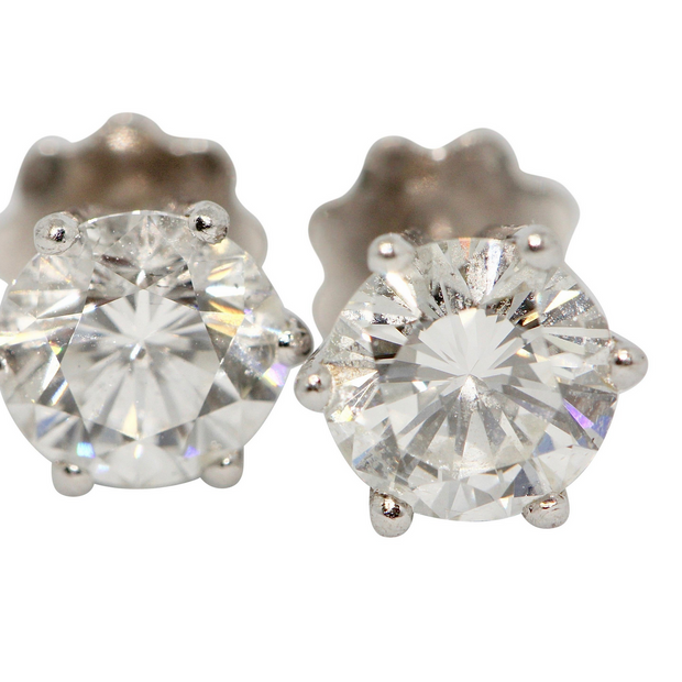 Diamant-Ohrstecker aus 18 Karat Weißgold – 1,45 ct