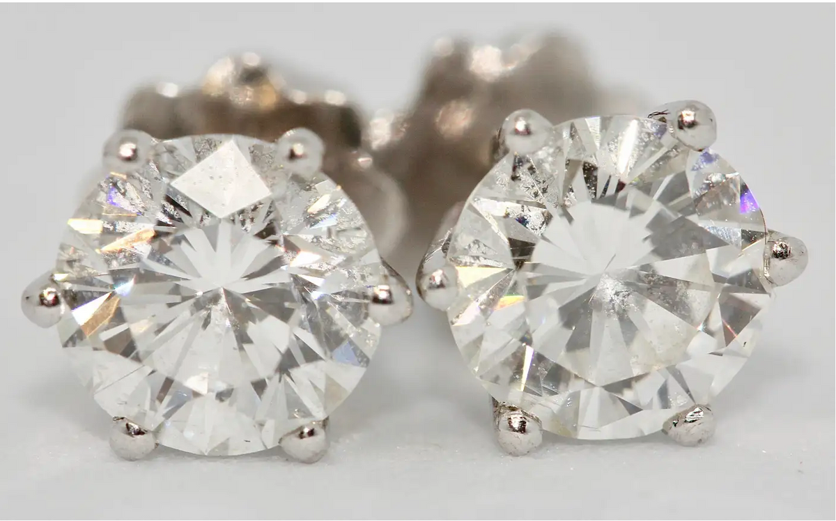 Diamant-Ohrstecker aus 18 Karat Weißgold – 1,45 ct