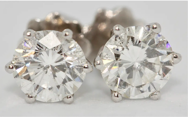 Diamant-Ohrstecker aus 18 Karat Weißgold – 1,45 ct