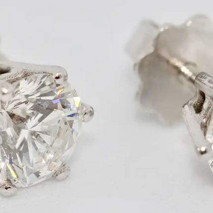 Diamant-Ohrstecker aus 18 Karat Weißgold – 1,45 ct