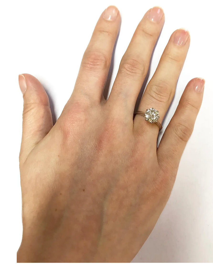 2.00 ct Solitärring aus 14 Karat Gelbgold Diamant – Internally Flawless