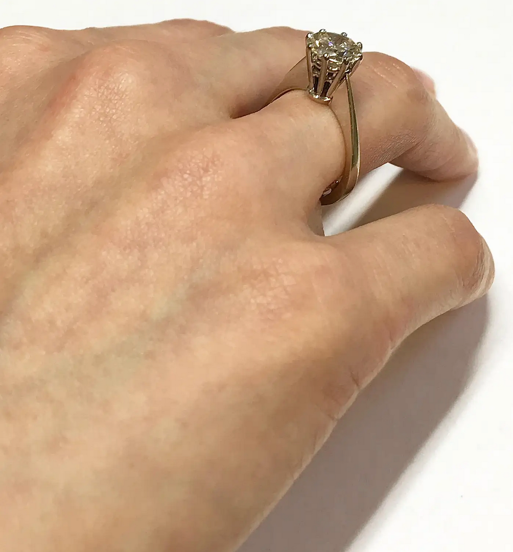 2.00 ct Solitärring aus 14 Karat Gelbgold Diamant – Internally Flawless