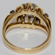 1.5 Karat Diamantring Gelbgold mit zentralem Brillanten