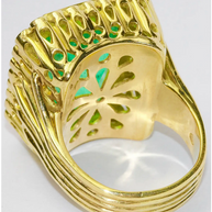 Monumentaler Smaragd-Diamant-Ring Gelbgold