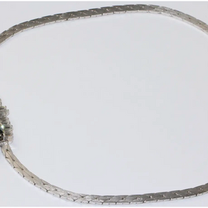 Weißgold Collier mit großem Amethyst und Diamanten