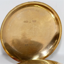 Longines Chronograph Taschenuhr „Gradué pour 30 Pulsations“ – 18 Karat Gelbgold