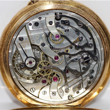 Longines Chronograph Taschenuhr „Gradué pour 30 Pulsations“ – 18 Karat Gelbgold