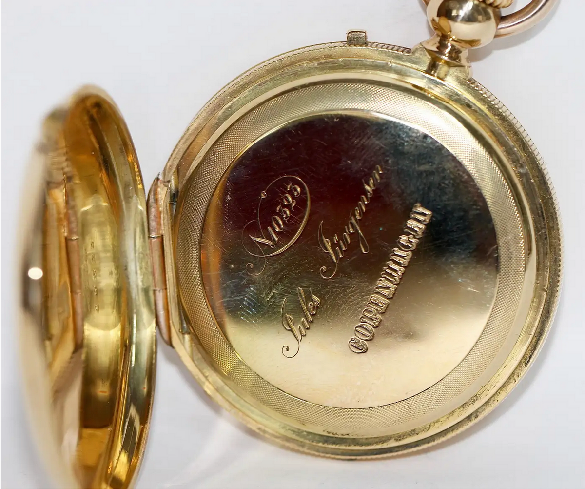 Jules Jürgensen Kopenhagen – 18 Karat Goldsavonnette Taschenuhr