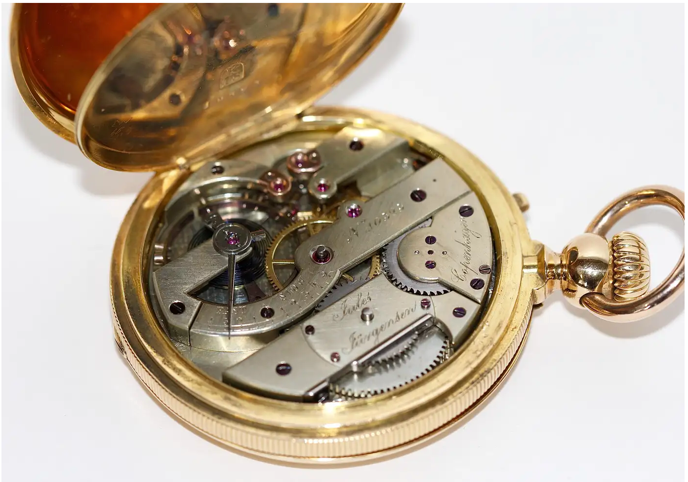 Jules Jürgensen Kopenhagen – 18 Karat Goldsavonnette Taschenuhr