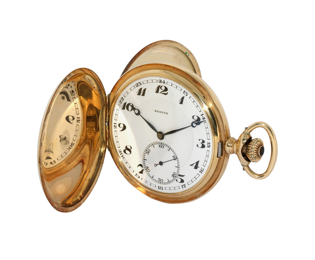 Zenith Taschenuhr Savonnette – 14 Karat Gelbgold